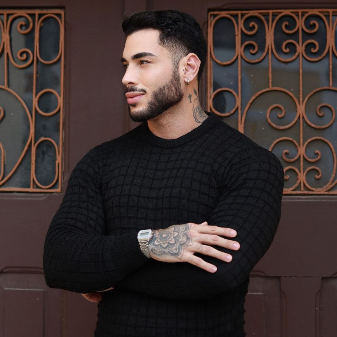Suéter Tricô Masculina Basic