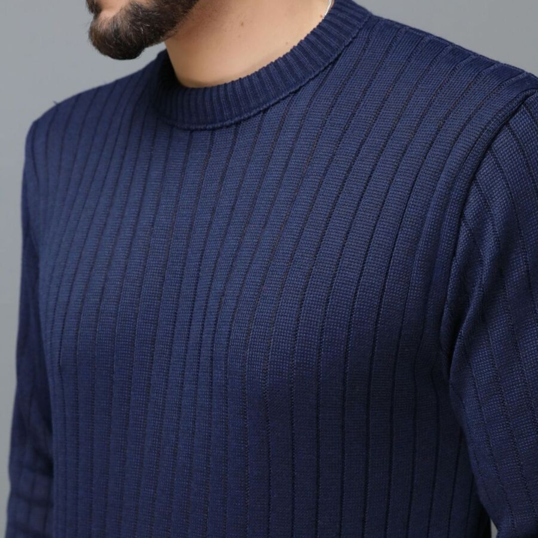 Suéter Tricô Masculina Navy