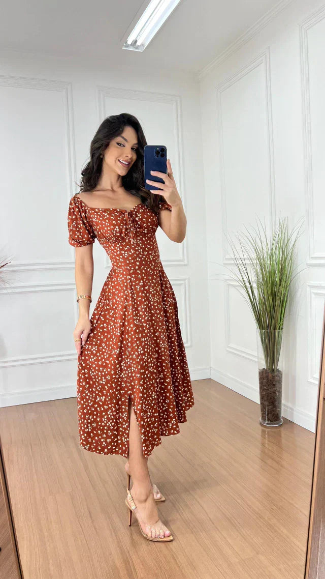 VESTIDO FLORAL SUZY MANGUINHA