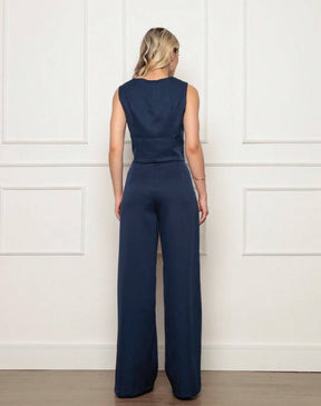 Conjunto Feminino Colete e Calça de Alfaiataria Chic