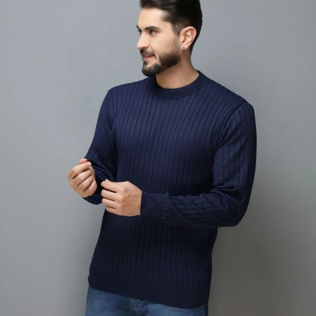 Suéter Tricô Masculina Navy