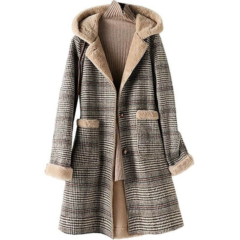 Casaco Feminino de Inverno Forrado em Lã - Claire