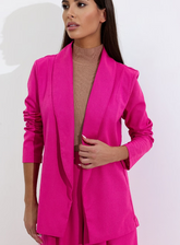 Blazer Feminino de Linho Reto Alongado - Camila Areia