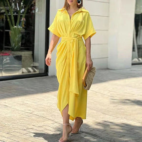 Vestido Mídi com Abotoamento Classic
